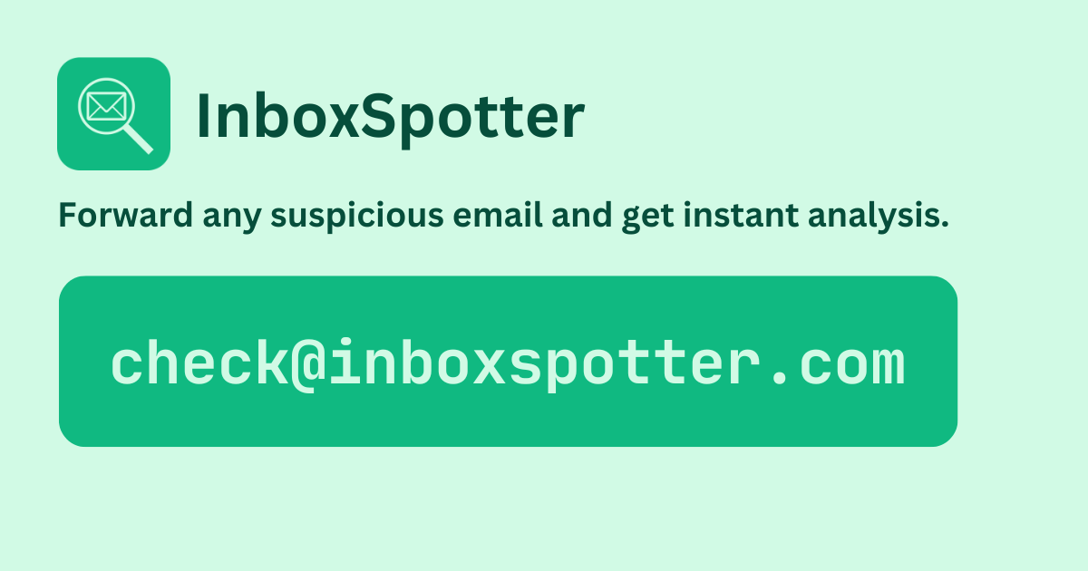 InboxSpotter interface screenshot