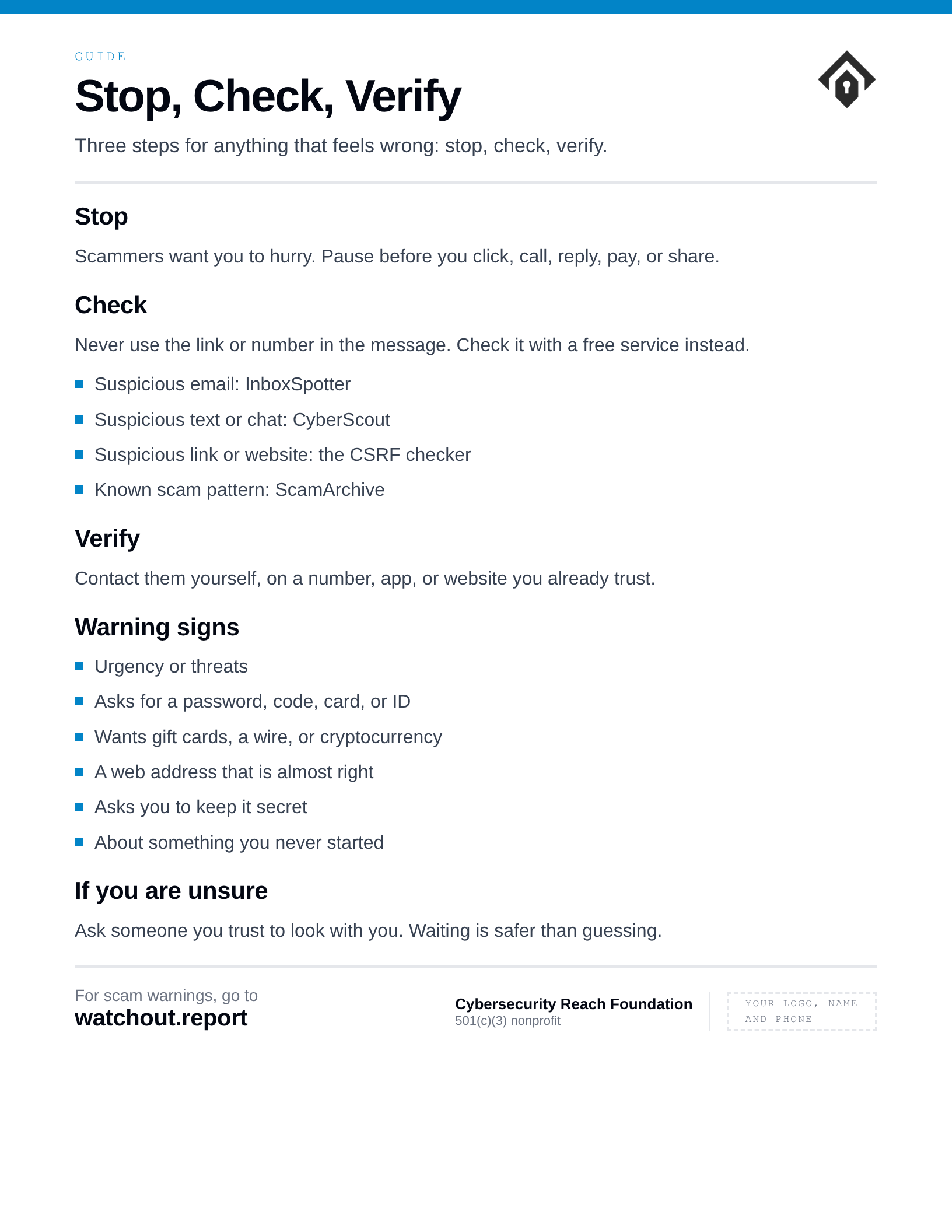 Preview of Stop, Check, Verify